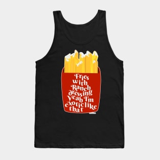 Ranch on Fries Funny Food Lover Cartoon Slogan Tank Top